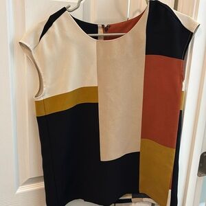 Loft Ann Taylor color block blouse. Size small. Excellent condition.